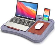 🛏️ премиум столик для ноутбука на кровати и диване: подходит для ноутбуков до 15,6 дюймов с планшетом для мыши и отсеком для хранения. логотип