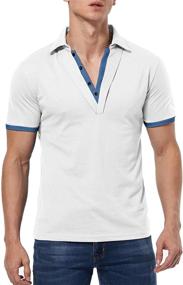 img 3 attached to 👕 COOFANDY V-Neck Sleeve T-Shirt: Sleek and Stylish Men's Clothing for Shirts