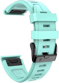 img 3 attached to 🌿 ANCOOL 20mm Width Easy Fit Soft Silicone Watch Bands Replacement for Fenix 5S Plus/Fenix 6S/Fenix 6S Pro/Fenix 5S Smartwatches - Mint