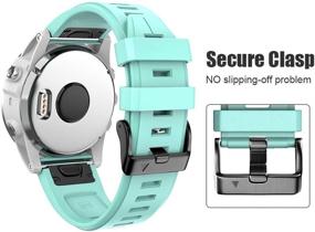 img 2 attached to 🌿 ANCOOL 20mm Width Easy Fit Soft Silicone Watch Bands Replacement for Fenix 5S Plus/Fenix 6S/Fenix 6S Pro/Fenix 5S Smartwatches - Mint