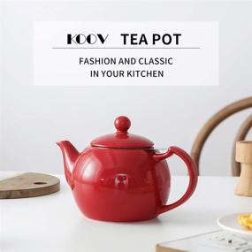 img 3 attached to Stylish and Functional KOOV Ceramic Infuser Teapot Tetera for Perfect Tea Brewing Experience