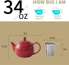 img 2 attached to Stylish and Functional KOOV Ceramic Infuser Teapot Tetera for Perfect Tea Brewing Experience