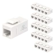 25-pack vce ul listed rj45 cat6 keystone coupler female to female insert coupler - reliable networking connection solution логотип