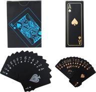 🃏 flexible pvc waterproof poker cards - 2 decks of waterproof playing cards for family bridge and novelty poker game tools with classic trick cards logo