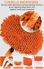 img 2 attached to 🚗 WillingHeart Car Wash Brush Mop Cleaning Tool Kit - 47.5" Long Handle, Chenille Microfiber Sponge Duster - Ideal for Washing & Detailing Cars, Truck, SUV, RV, Trailer, Boat - No Paint Scratching, Scratch-Free