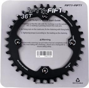 img 1 attached to FIFTY-FIFTY 104BCD Narrow Wide Chainring - 🚴 Single Chainring for 9/10/11-Speed, Includes 4 Alloy Chainring Bolts