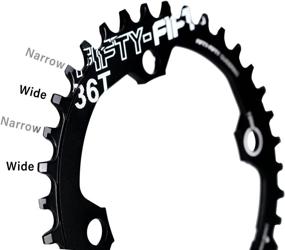 img 3 attached to FIFTY-FIFTY 104BCD Narrow Wide Chainring - 🚴 Single Chainring for 9/10/11-Speed, Includes 4 Alloy Chainring Bolts