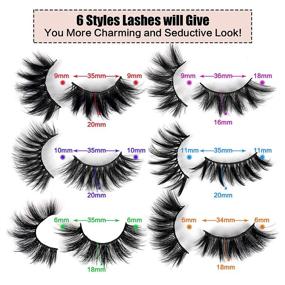 img 3 attached to 👁️ 30 Pairs of FANXITON False Eyelashes - 6 Styles Mixed - Bulk Pack of 20MM Fluffy Volume 3D Faux Mink Lashes