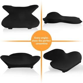 img 1 attached to 🚗 Anzhixiu Car Lumbar Support Pillow - Ergonomic Design, Perfectly Fits Body & Car Seat Curve, Lightweight Back Cushion to Enhance Comfort and Alleviate Driving Fatigue, Black