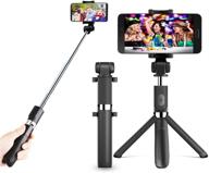 📸 zeadio bluetooth selfie stick with integrated foldable tripod & 360° rotation - remote included logo