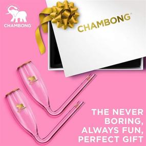 img 1 attached to 🥂 Champagne Glass - Perfect Gifts for Bachelorette Party, Engagements & White Elephant - Party Style Glasses - CHAMBONG (6 oz., 2-Pc Set)