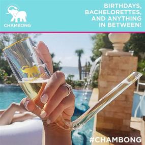 img 3 attached to 🥂 Champagne Glass - Perfect Gifts for Bachelorette Party, Engagements & White Elephant - Party Style Glasses - CHAMBONG (6 oz., 2-Pc Set)