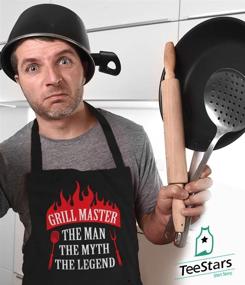 img 3 attached to 🔥 Grill Master Apron for Men - The Man, the Myth, the Legend - Funny Grill Apron