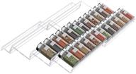 🌶️ femeli expandable spice rack tray insert for kitchen - adjustable 4 tiers organizer for spice jars and seasonings, clear acrylic (2 pack) logo