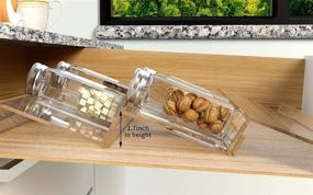 img 2 attached to 🌶️ FEMELI Expandable Spice Rack Tray Insert for Kitchen - Adjustable 4 Tiers Organizer for Spice Jars and Seasonings, Clear Acrylic (2 Pack)