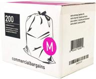 🗑️ commercial bargains code m custom fit drawstring trash bag: 200 count, 8 rolls, simplehuman compatible (45l / 12 gallon) logo