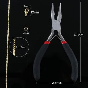 img 3 attached to JOVITEC 39.4 Feet 2mm Gold Link Chain Necklace: DIY Jewelry Plier Kit with Lobster Clasps and Jump Rings for Jewelry Accessories