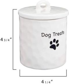 img 1 attached to 🐶 White Stoneware Canister for Dog Treats by Creative Co-Op