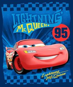 img 2 attached to 🚗 Disney/Pixar Cars Lightning McQueen Ultimate Speed Plush Throw, Blue/Yellow/Red, 50"x60" – Official Disney/Pixar Product