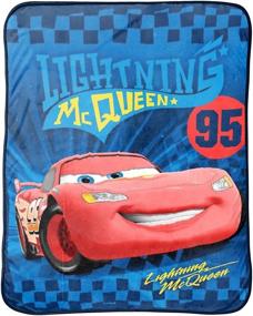 img 3 attached to 🚗 Disney/Pixar Cars Lightning McQueen Ultimate Speed Plush Throw, Blue/Yellow/Red, 50"x60" – Official Disney/Pixar Product