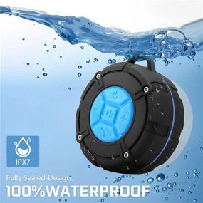 img 1 attached to 🔊 Annlend Portable Waterproof Bluetooth Shower Speaker IPX7 - Wireless, Water-Resistant, Suction Cup & Hook, Built-in Mic, Speakerphone for Bathroom, Outdoor, Beach, Travel, Hiking, Bike, Home Party (Blue)