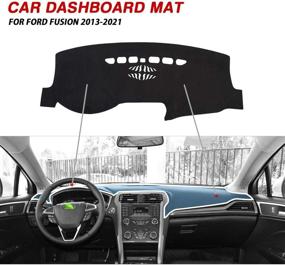 img 2 attached to 🛡️ Protective Flannel Dashboard Cover for Ford Fusion 2013-2021: Nonslip Sunshade & No Glare Dash Protector