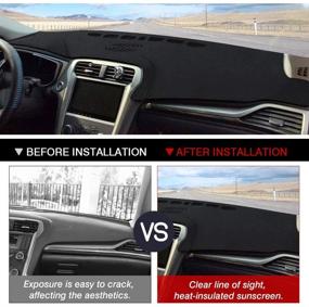 img 1 attached to 🛡️ Protective Flannel Dashboard Cover for Ford Fusion 2013-2021: Nonslip Sunshade & No Glare Dash Protector