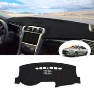 🛡️ protective flannel dashboard cover for ford fusion 2013-2021: nonslip sunshade & no glare dash protector logo