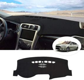 img 4 attached to 🛡️ Protective Flannel Dashboard Cover for Ford Fusion 2013-2021: Nonslip Sunshade & No Glare Dash Protector