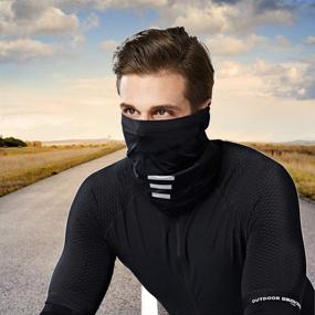 img 2 attached to 🔥 LANVO Adjustable Neck Gaiter Face Mask for Men & Women, Reusable Cloth Face Mask Bandana Balaclava, Breathable UV Protection Cover Scarf Shield for Running, Fishing, Hiking, Cycling