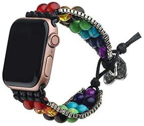 img 3 attached to PLTGOOD Healing 7 Chakra Beads Bracelet for Apple Watch 38mm 40mm - Adjustable Clasp, Compatible with Apple iWatch Series 5/4/3/2/1