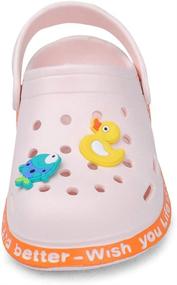 img 1 attached to 🦄 Unicorn Children Swimming Slippers U621CDLKDDDX01 Purple 155 Boys' Shoes – Stylish Clogs & Mules for Pool Adventures!