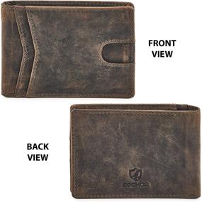 img 1 attached to COCHOA Leather Profile Blocking Men's Wallets, Card Cases & Money Organizers with Minimalist Design