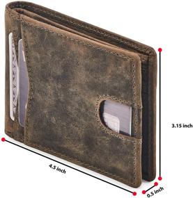 img 3 attached to COCHOA Leather Profile Blocking Men's Wallets, Card Cases & Money Organizers with Minimalist Design