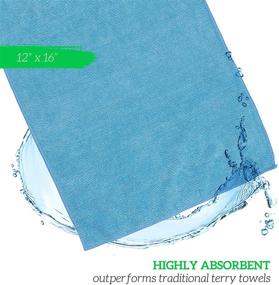 img 2 attached to 🧼 Premium 50 Pack Microfiber Cleaning Cloth Set - Ideal for Kitchen, Car with Super Absorbency - Streak-Free Polishing Shop Rags for Indoor and Outdoor Surfaces - Dusting and Cleaning Made Easy!