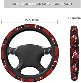 img 2 attached to Anime Red Akatsuki Cloud Universal 15 Inch Auto Car Steering Wheel Covers Protective Case Anti-Slip Neoprene Car Wrap Protector Accessories Fit Suvs Vans Sedans Cars