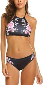 img 2 attached to 👙 Ekouaer Women's Forest Print Swimsuit for Women's Clothing