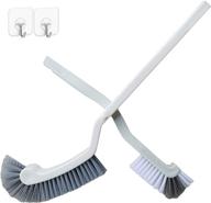 🧽 ancbace bathroom and kitchen cleaning brush set - toilet bowl scrub brush with stiff bristles, durable 13.5-inch plastic handle for deep cleaning - home cleaner with adhesive hooks logo