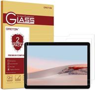 📱 omoton 2 pack hd tempered glass screen protector for surface go 2 & surface go - 9h hardness, ultimate protection logo