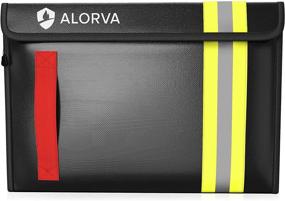 img 3 attached to 🔥 Alorva Fireproof & Water-Resistant Document Bag – 15.5 x 11 x 3-inch Pouch for Legal Documents & Valuables - Enhanced Zippered Protection – Expertly Designed by Firefighters (Black)
