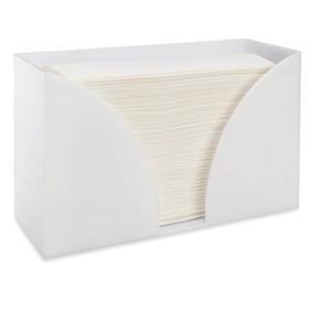 img 3 attached to SimplyImagine Countertop Paper Towel Holder Dispenser - White Acrylic Storage Holder For Kitchen Or Bathroom Use For Multifold