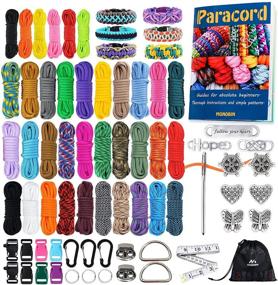 img 4 attached to Complete MONOBIN Paracord Kit - 36 Colors, 4mm & 2mm Micro Paracord Combo with Instruction and Accessories for Crafting Paracord Bracelets, Lanyards, Dog Collars