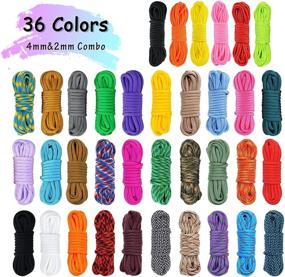 img 3 attached to Complete MONOBIN Paracord Kit - 36 Colors, 4mm & 2mm Micro Paracord Combo with Instruction and Accessories for Crafting Paracord Bracelets, Lanyards, Dog Collars