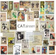 cataireen vintage art craft embellishments: scrapbook 🐱 kits for adults with handmade diy decoupage, 41pcs logo