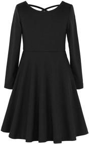 img 4 attached to 👗 JESKIDS Girls Criss Cross A-Line Twirly Skater Dress with Short Sleeves