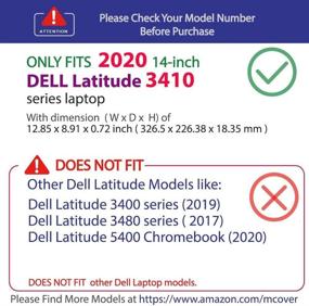 img 3 attached to 📦 mCover Hard Shell Case for New 2020 14" Dell Latitude 3410 Laptop Computers - Clear (Not Compatible with Other Dell Latitude Models)