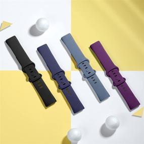 img 2 attached to Nofeda Bands: 4 Pack Soft Silicone Replacement Wristbands for Fitbit Charge 5 - Waterproof Sports Accessories for Women and Men
