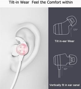 img 1 attached to SLUB True Wireless Bluetooth Waterproof Sport HD Stereo Neckband 🎧 Headphones (Pink) - 36H Playtime, Mic, Sweatproof, Double Battery Earbuds for iPhone/Android