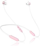slub true wireless bluetooth waterproof sport hd stereo neckband 🎧 headphones (pink) - 36h playtime, mic, sweatproof, double battery earbuds for iphone/android logo