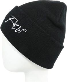 img 1 attached to 🧢 Lil Peep Embroidered Stretchy Knit Beanie Hat - Trendy Skullies for Men and Women, Unisex Warmth